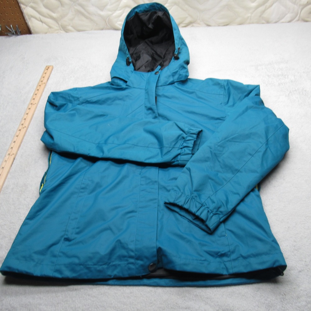Iceburg‎ Ski Jacket Mens XL Teal Pockets Hooded Waterproof Full Zip 3-in-1 Shell